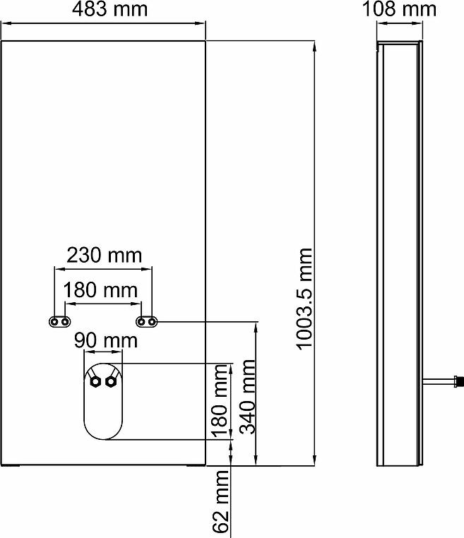 Инсталляция для биде WasserKRAFT Naab 86BDT.050.BL, черный