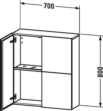 Шкаф Duravit L-Cube коричневая сосна