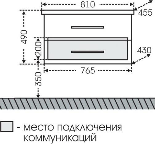 Тумба под раковину СанТа Омега 207005 76.5 см белый