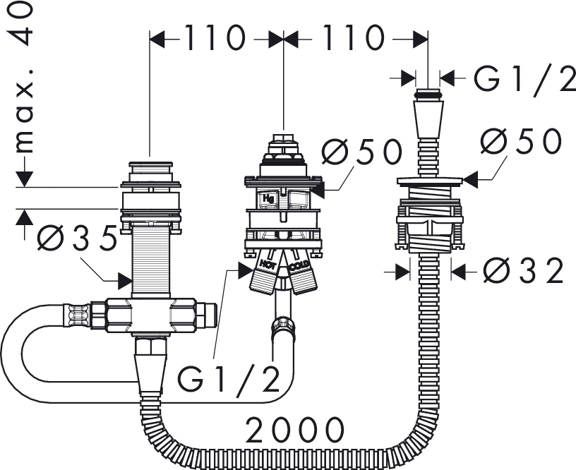 Скрытая часть Hansgrohe Logis 13439180