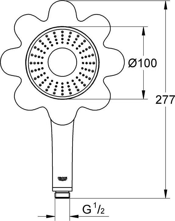 Ручной душ Grohe Rainshower Icon 26115DG0