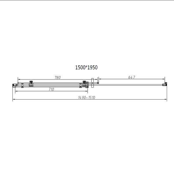 Душевая дверь Vincea Como-N VDS-4CN150CLB 150x195 см, черный, стекло прозрачное