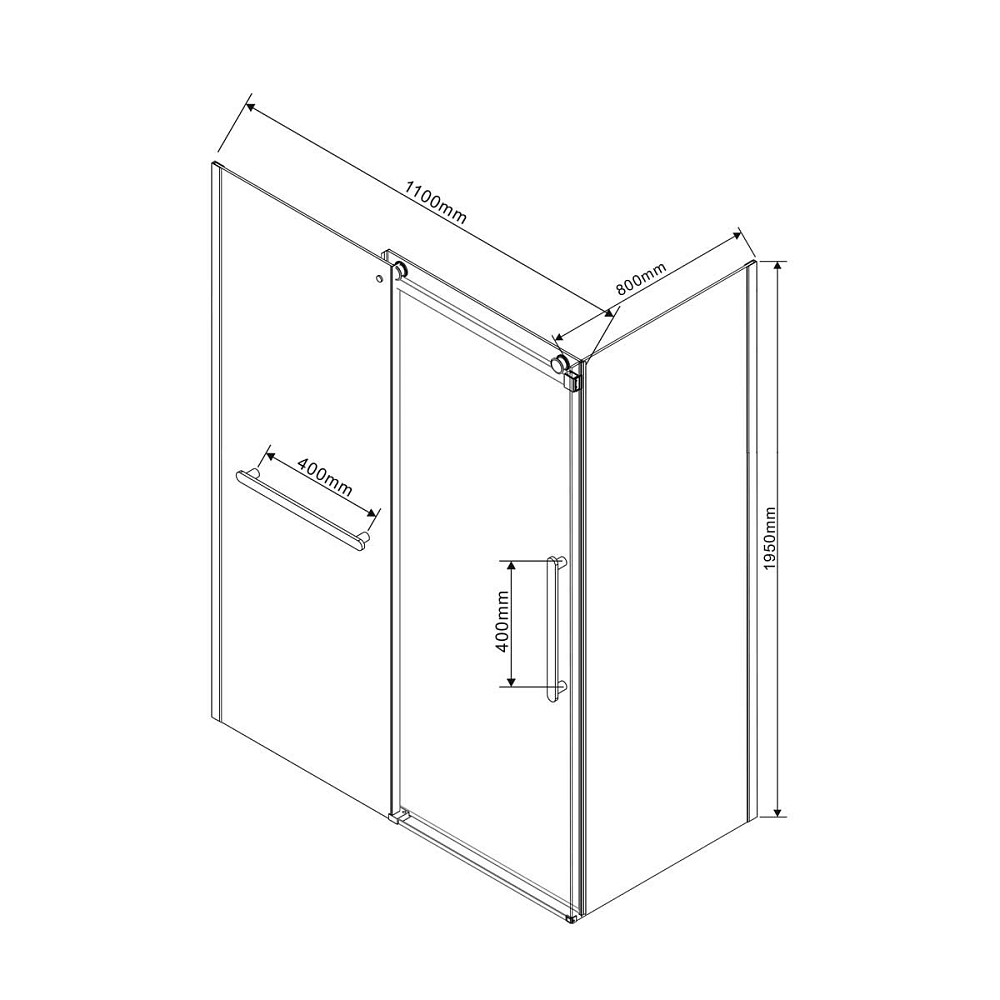 Душевой уголок Vincea Como Soft VSR-1CS8011CLB 110x80, черный, стекло прозрачное