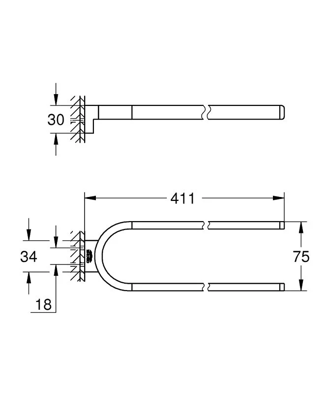 Полотенцедержатель Grohe Selection 41059DL0 бронза