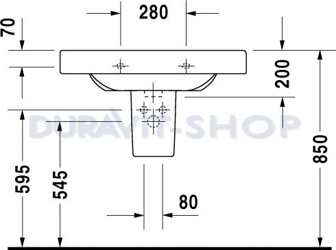 Раковина 80x52 Duravit Happy D 0417800000