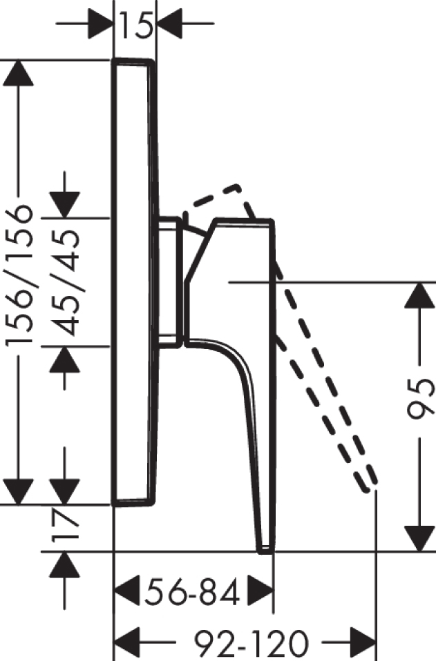 Смеситель для душа Hansgrohe Metropol 32565000, хром