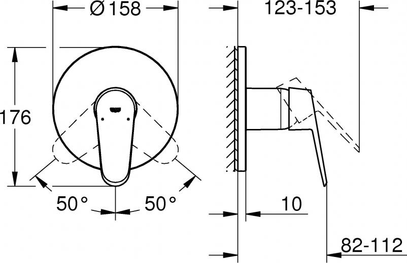 Смеситель для душа Grohe Eurodisc Cosmopolitan 24055002