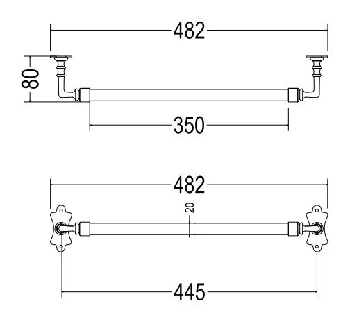 Полотенцедержатель Devon&Devon Mayfair DD102IN золото