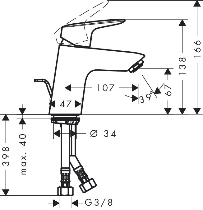 Душевой комплект Hansgrohe, хром, 71400000/71070000/26574400