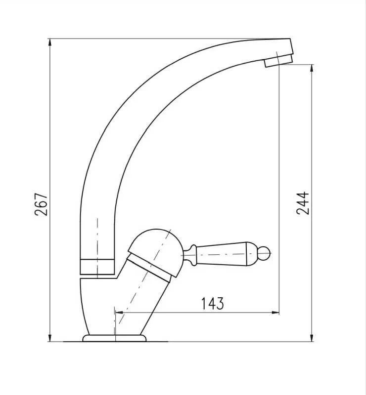 Смеситель для раковины Rav-Slezak Labe L506.5/3 хром