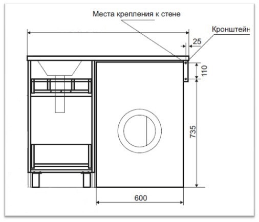 Тумба с раковиной Misty Фостер 55 УТ000008233 белый