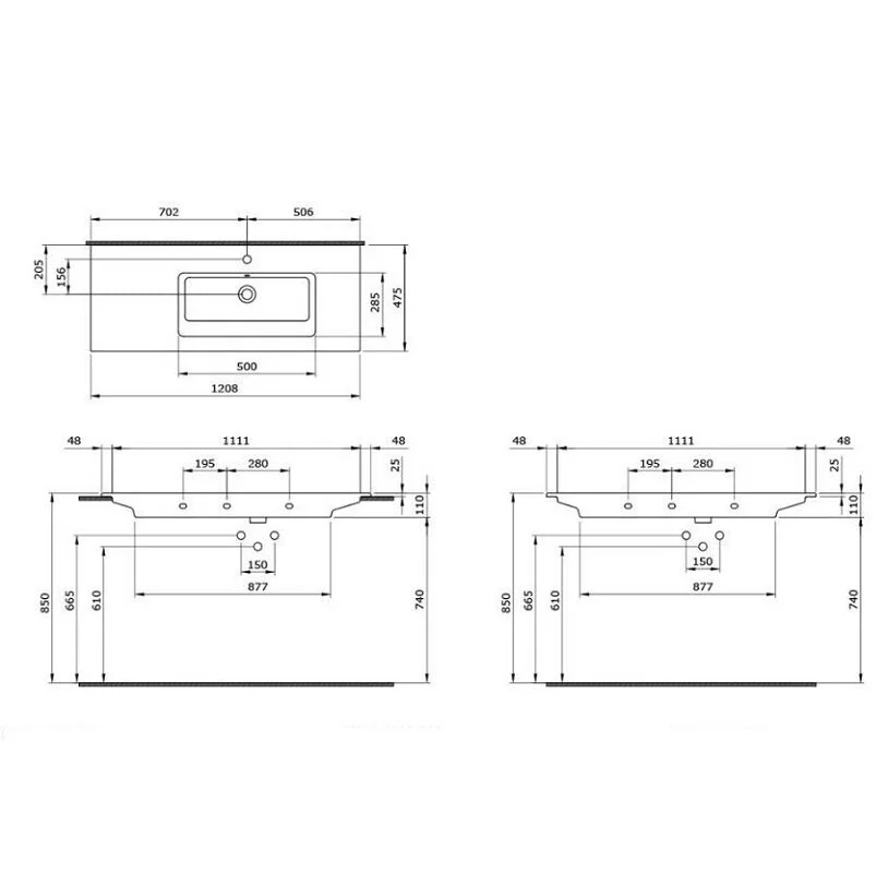 Раковина Bocchi Milano 1365-006-0126 серый