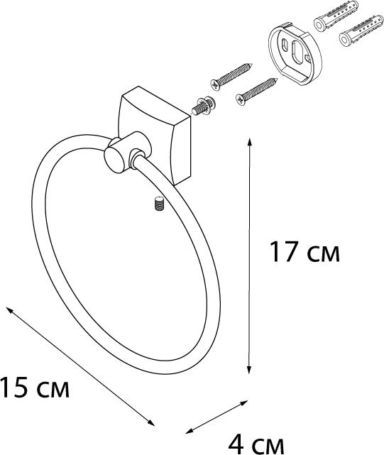 Полотенцедержатель Fixsen Kvadro FX-61311 хром