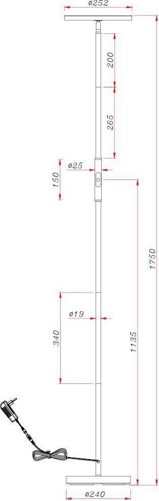 Торшер Arte Lamp Sceptrum A1822PN-1BK