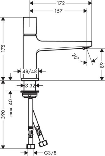 Смеситель для раковины Hansgrohe Metropol Select 100 32570000