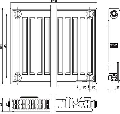 Радиатор стальной Kermi FKV 110412 тип 11