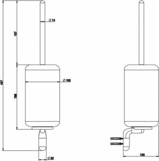 Ёршик для унитаза Gessi Goccia 38019#079, белый