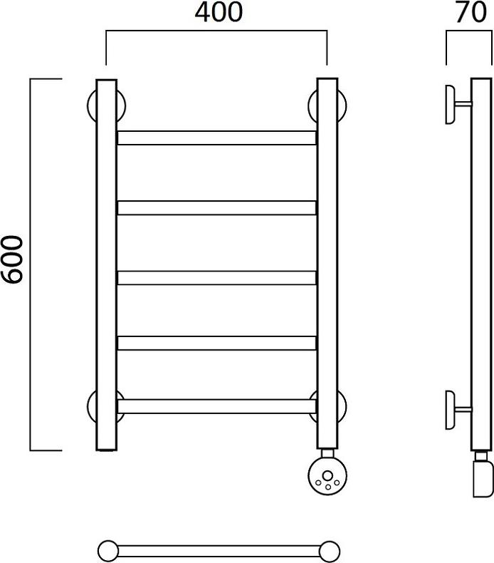 Полотенцесушитель электрический Aquanerzh Прямая 000-10A6040_R