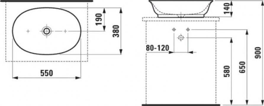 Раковина Laufen The New Classic 8.1285.2.000.112.1 55 см