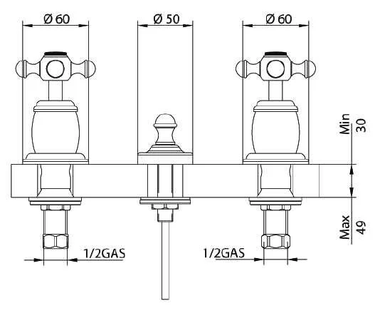 Смеситель для биде Bandini Antica 542720JJ06 коричневый