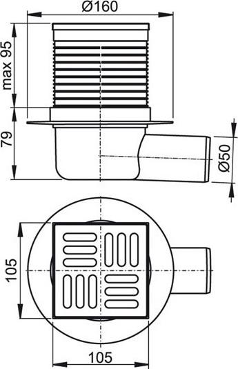 Душевой трап AlcaPlast APV31