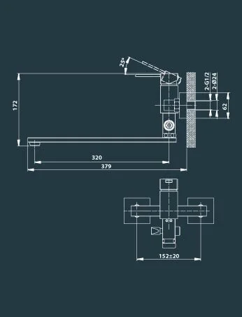 Смеситель для ванны с душем Edelform Grano GR18102 хром