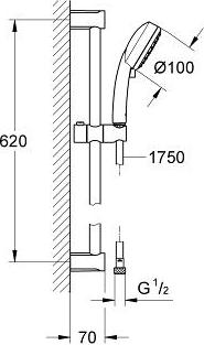 Душевой гарнитур Grohe New Tempesta Cosmopolitan 27578001