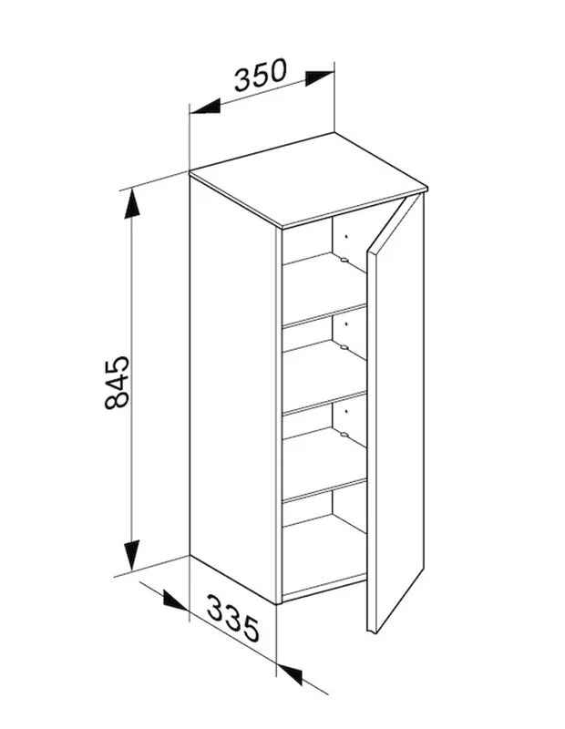 Шкаф-пенал Keuco Royal Reflex 34020210002 белый