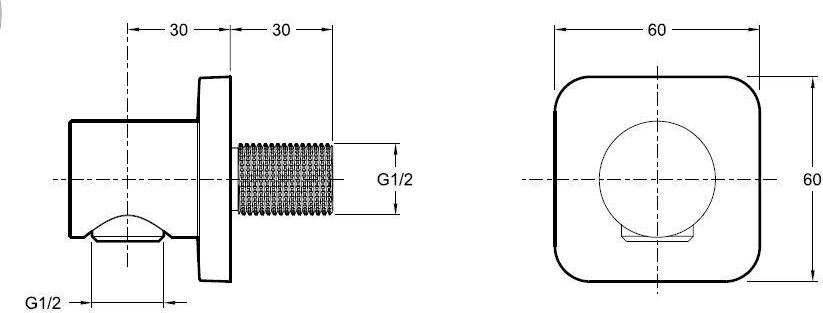 Шланговое подсоединение Jacob Delafon Modulo E8463-CP