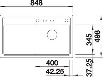 Кухонная мойка Blanco Zenar 45 S-F 523789 чаша справа антрацит