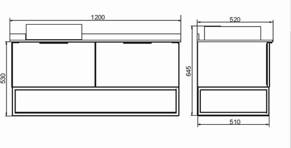 Тумба с раковиной Comforty Порто 120-1 00-00000828, дуб темно-коричневый