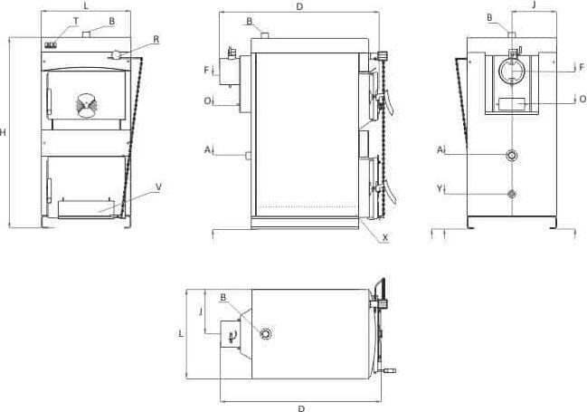 Твердотопливный котел Sunsystem Burnit WB 30 KW 00081230001023 (30 кВт)