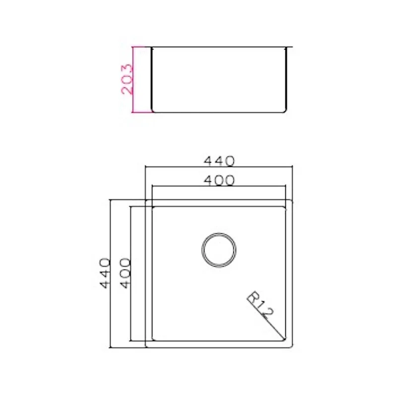 Кухонная мойка Grandex Aqua Proline 303413 серый