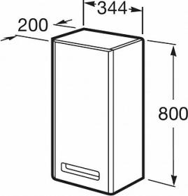 Шкаф Roca Gap ZRU9302840 тиковое дерево R