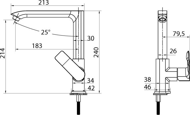 Смеситель Edelform Rubis RB1808 для кухонной мойки