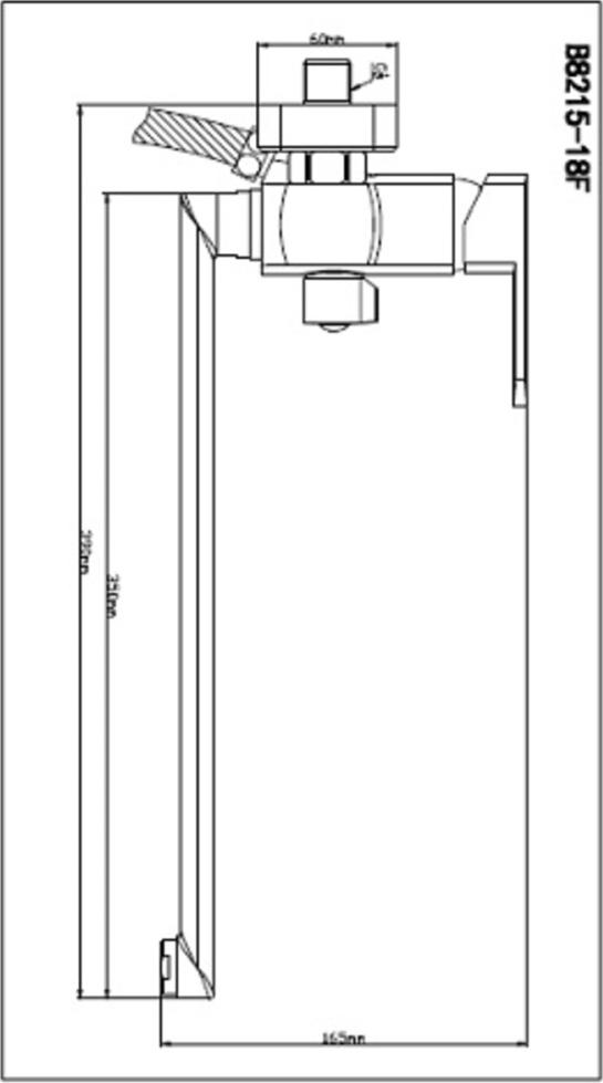 Смеситель для ванны с душем BOOU B8215-18F, хром