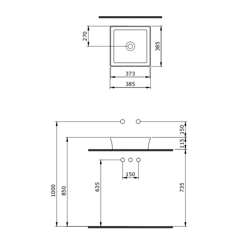 Раковина Berges Ego SL 181060 38 см, матовый серый