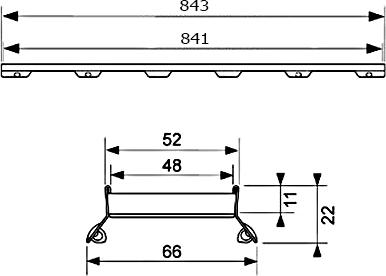 Решётка Tece TECEdrainline Plate II 6 009 72 90 см под плитку