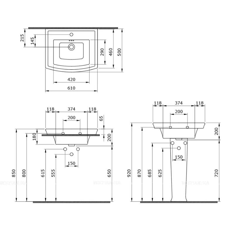 Раковина Bocchi Ravenna 1127-004-0126 черный