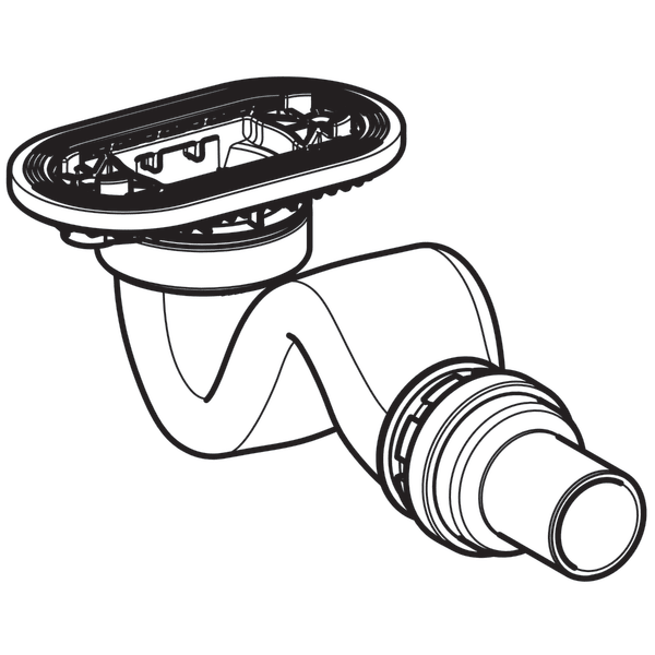 Сифон для поддона Geberit Sestra 550.018.00.1, высота гидрозатвора 50 мм, черный