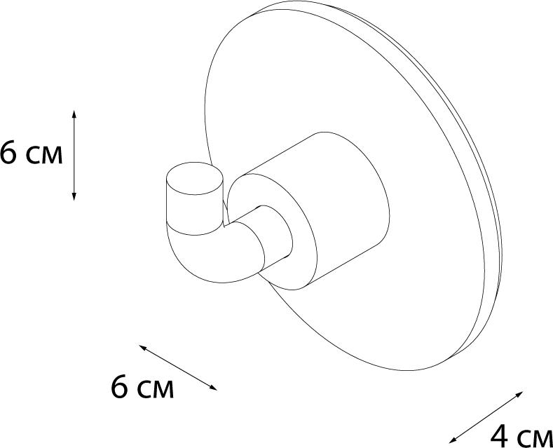 Крючок Fixsen Round FX-92105 хром