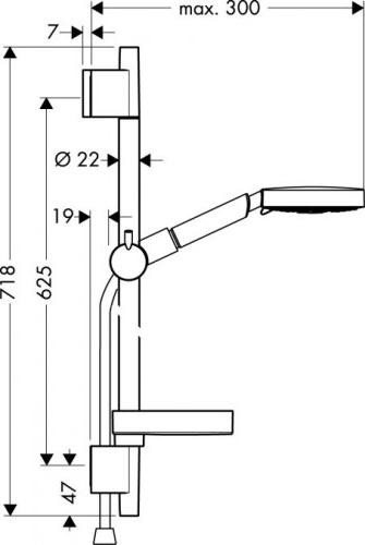 Душевой гарнитур Hansgrohe Raindance S 150 Air 3jet 27898000