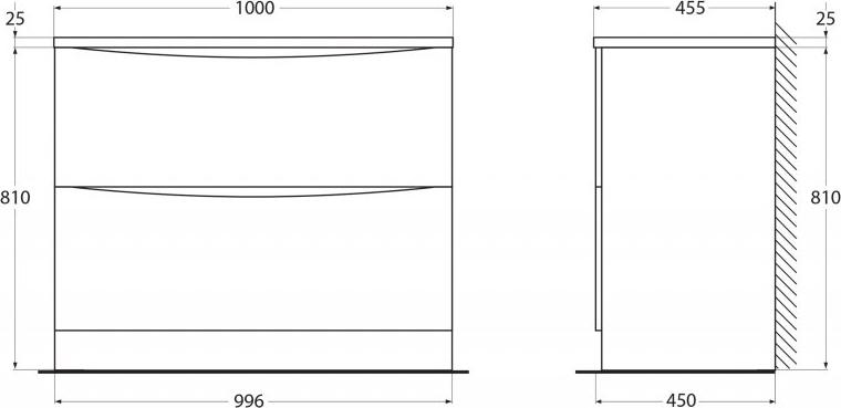 Тумба для комплекта 100 см BelBagno ACQUA-1000-2C-PIA-RR rovere rustico