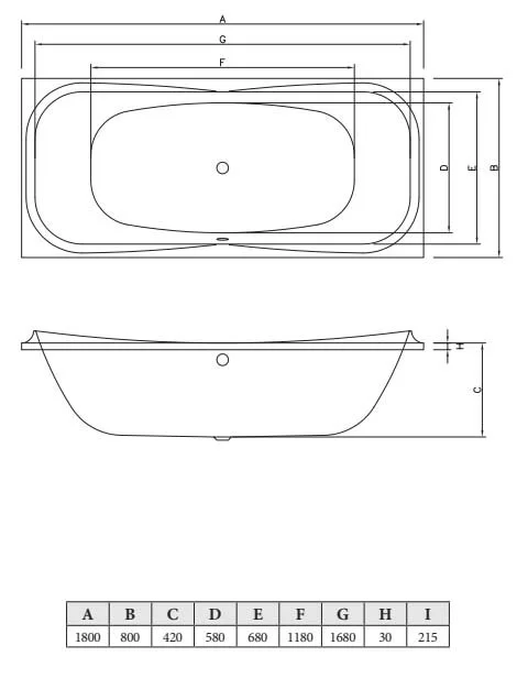 Акриловая ванна C-Bath Kronos CBQ013001 белый