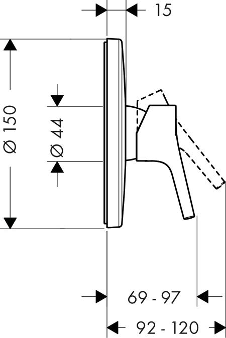 Смеситель для душа Hansgrohe Talis S 72605000, хром