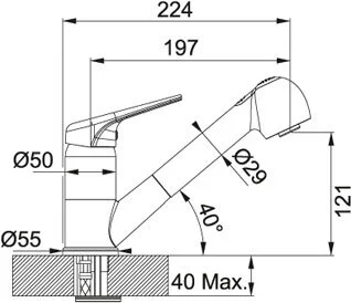 Смеситель для кухни Franke Prince 740 115.0029.709 хром