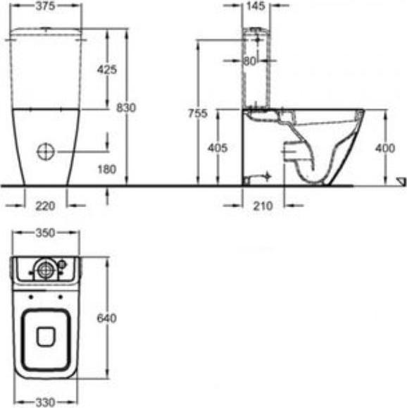 Бачок для унитаза Geberit (Keramag) it! F228960000, белый