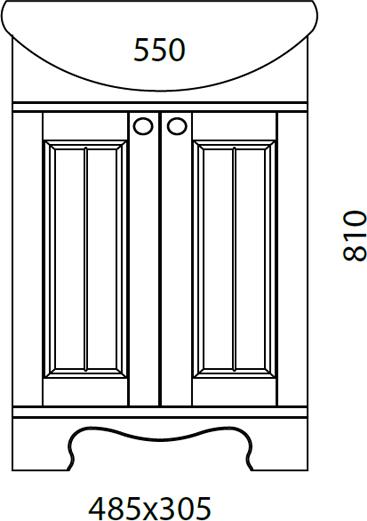 Тумба с раковиной Aqualife Design Гент 55