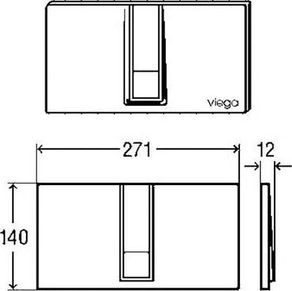 Кнопка смыва Viega Visign for Style 14 654696 хром