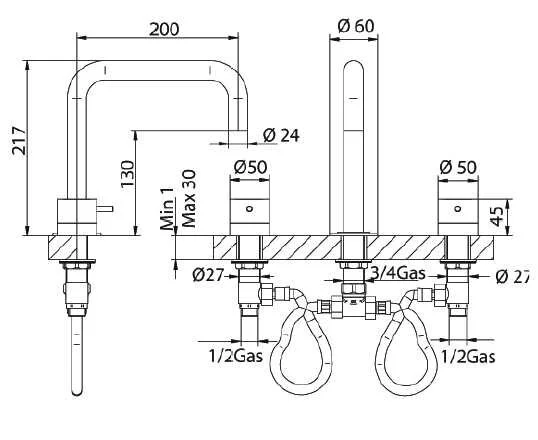 Смеситель для ванны Bandini Stel 946740PN00 хром